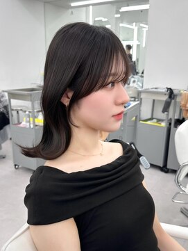 アマトウキョウ アユンチェ(AMA TOKYO×AYUNCHE) 前髪顔まわり韓国ヘアレイヤーカットサイドバンク2wayバンク韓国