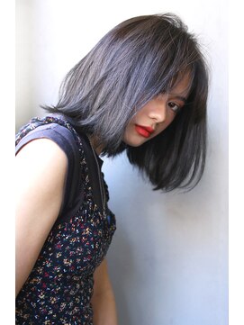 マルフェ 天王寺(marfe) 【marfe】グレーアッシュ＿暗髪＿透明感カラー＿ボブ