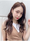 アンブレラカラー/こなれミディ/ウェーブパーマ/前髪/錦糸町