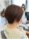 ハニーベージュ×透明感ショート
