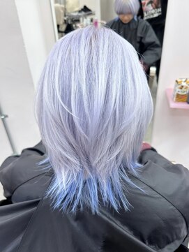 ダズリングディア(Dazzling Deer) ホワイト／ブルー／デザインカラー／ハイトーン／学割