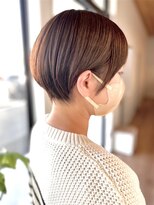 アパートメントヘアー&nbsp;佐賀/ショート/髪質改善カラー/丸みボブ/ブラウン/30代40代50代