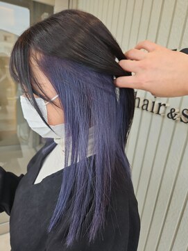 グランデ(grande) ミディアム/切りっぱなし/インナーカラー