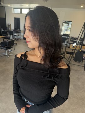 ナンバー(number+) 20代30代大人かわいいモカベージュナチュラルロブヘア