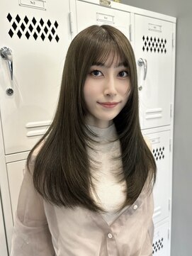 プラチナ(PLATINA) レイヤーカット顔まわり前髪セミロング20代30代40代