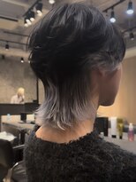 men's salon Gaudi 池袋店【メンズサロン ガウディ】 インナーカラー×メンズウルフカット×カルマパーマ仕上げ