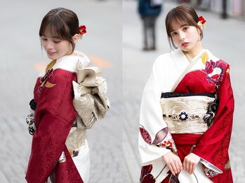 サクラ(SAKURA)の写真/【着付け全般お任せください◎】補正もきちんとするので着崩れしづらく、一日綺麗でいられます！