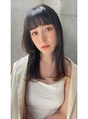ミルクティーブロンド/ダークブルー/デジタルパーマ/神戸三宮