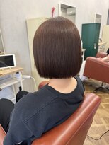 マルクヘアケア(MALQ HAIR CARE) ベージュブラウンカラー×タッセルボブ