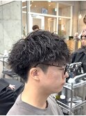 刈り上げショートマッシュ×ツイストスパイラルパーマ
