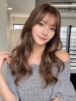 スターズレイ 本川越(STARS ray) 顔周りカット ミルクティーアッシュ ダブルカラー 髪質改善 20代