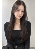 ダル 渋谷/表参道(DAL.)&nbsp;ミディアムレイヤーロングレイヤーダークブラウン韓国風