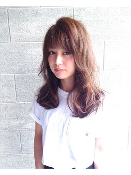 ルアウ 岡本店(LUAU) シースルーベージュ×シースルーバング【Stylist濱本勇太】