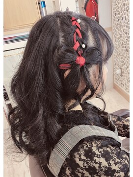 ブロッサム ヘアデザイン(blossom) 編み込みリボン