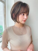 アフロート ディル(AFLOAT D'L) 大人可愛い ひし形ショートボブ 小顔カットヘルシースタイル