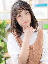 カバーヘア ブリス 戸田公園西口店(COVER HAIR bliss) 黒髪グレイアッシュ小顔透けパングミディa戸田公園20代30代40代