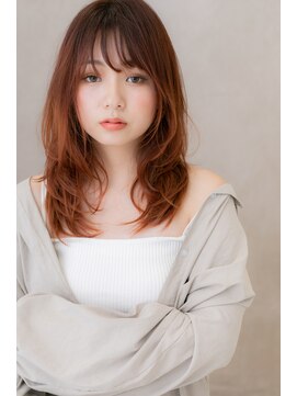 カバーヘア ブリス 川口(COVER HAIR bliss) カシスブラウン外国人風レイヤーロングT2川口20代30代40代