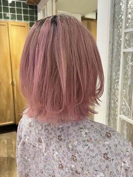 ヴァンクシー バイ ルナ(VANKCY by Luna) グレージュカラー ボブルフ 黒髪 ココアベージュ ロングヘア