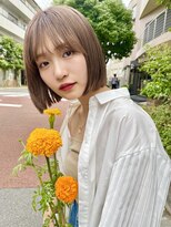 ノットバイベル 大宮(knot by belle)&nbsp;ぱつっとボブ×ラベンダーベージュ♪　　大宮