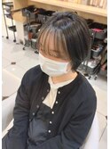 【amicale】フェイスフレーミング 黒髪ショートヘア 韓国ヘア