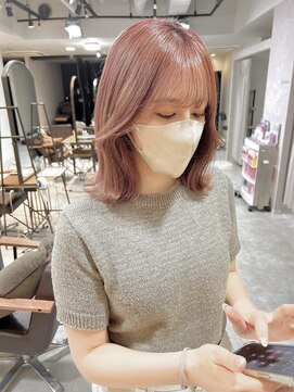 リコ ヘアアンドリラクゼーション 名駅店(LICO HAIR＆RELAXATION) 【LICO】ブリーチ1回で叶えるピンクベージュbyコモト ハルキ