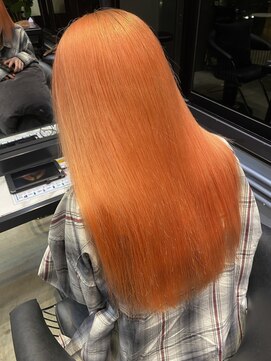 レーヴバイロンド 仙台(Reve by Lond) ハイトーンオレンジカラー デザインカラー 髪質改善 レイヤー