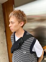 フリック(FLICK) スパイキーショートツイストパーマ刈り上げ ブリーチカラー