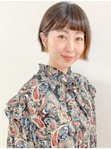 札幌ショート☆切りっぱなしショートボブ×インナーカラー