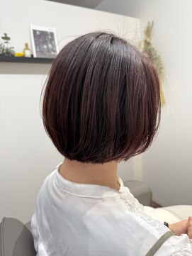アプレッジ(PLEDGE) 大人丸みナチュラルボブ×ピンクブラウン 20代30代40代50代