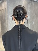 ヘアセット 結婚式ヘア お呼ばれヘア タイトヘア カチモリ 原宿