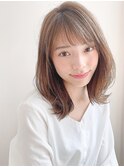 外ハネボブサイドバング美髪似合わせカット前髪#267f0617