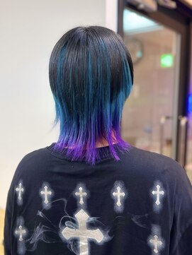 ゲート(GATE.) ＊SAKI＊メンズウルフ×水色×紫