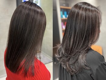 シャルムバイケンジ(Charm.by KENJE)の写真/白髪ぼかしハイライトで大人女性のお悩み解決。ダメージレスで素材を活かしたデザインが◎【銀座/有楽町】