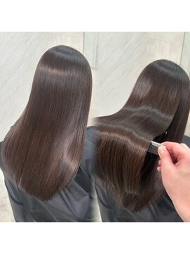 ミヨン なんば店(miyon) 韓国レイヤーカット×暗髪カラー×髪質改善