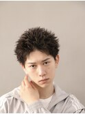 ベリショスパイキーショートべリーショートアップバングメンズ