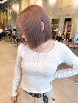 ヒビヲ 天神警固(HIBIO) ブリーチダブルカラーショートボブ切りっぱなしボブタッセルボブ