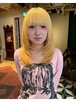 グッドフェローズ キタホリエ(GoodFellas kitahorie)&nbsp;透明感溢れるレイヤーカットのハイトーンカラーブリーチ艶感