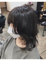 ファム 札幌大通(fam)&nbsp;夏カラー×ミディアムレイヤー暗髪/小顔◎ブリーチなしカラー