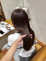 リッカ たまプラーザ(Lycka)&nbsp;髪質改善カラーロングバーガンディーラベンダーブラウン