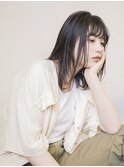 暗髮のナチュラルなミディアム
