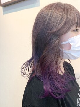 アメイジングヘアー 千歳店(AMAZING HAIR) 【AMAZING HAIR千歳店/横山】 インナーカラー|うる艶ラベンダー