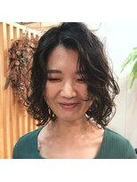 アクセヘアー 町田(acce hair)&nbsp;前髪無しのミディアムレイヤーウェーブ