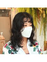 アクセヘアー 町田(acce hair)&nbsp;黒髪ロングウェーブパーマ