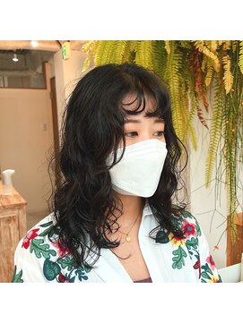 アクセヘアー 町田(acce hair) 黒髪ロングウェーブパーマ