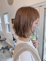 レポ(LEPO)&nbsp;切りっぱなしボブ～ブリーチ無し◎柔らかベージュ