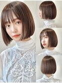 大人可愛い小顔前下がりボブ×ナチュラルボブ×ミニボブ20代30代