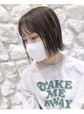 【Moana綱島】#ミニボブ#毛先カラー#ベージュ#20代#30代#40代