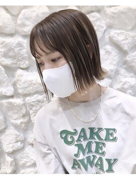 モアナバイヘッドライト 綱島店(Moana by HEADLIGHT) 【Moana綱島】#ミニボブ#毛先カラー#ベージュ#20代#30代#40代