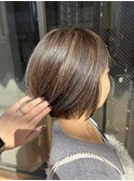 白髪ぼかし ハイライト 艶髪