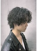 波巻きマッシュパーマメンズツイストスパイラルツーブロック